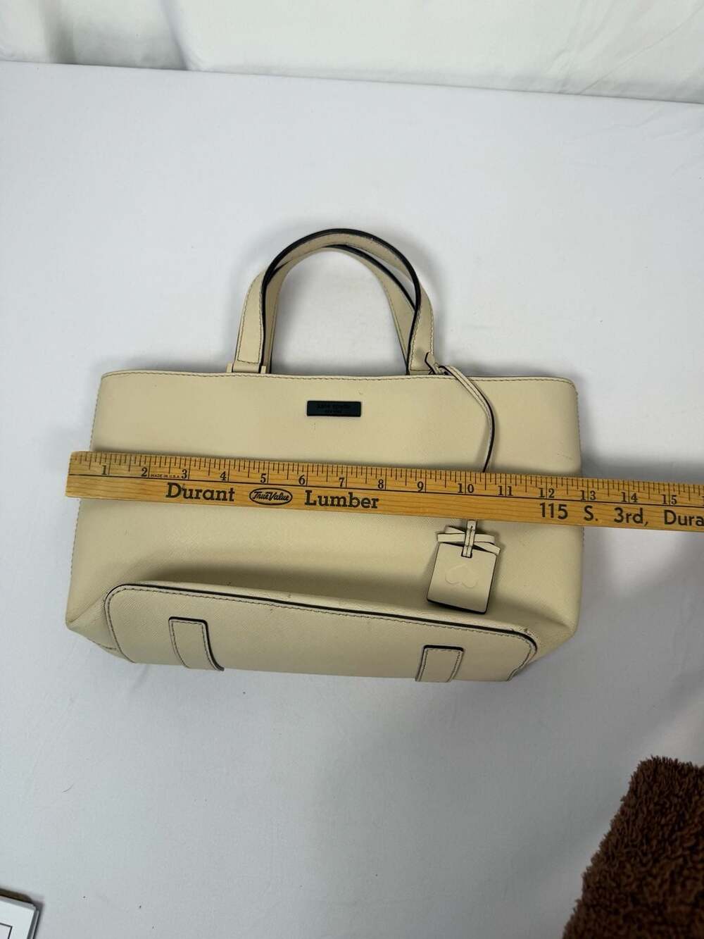 Kate Spade New York Newbury Lane Saffiano Leather Tote Handbag Cream - Picture 9 of 10